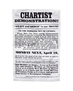 Chartist Demonstration tea towel