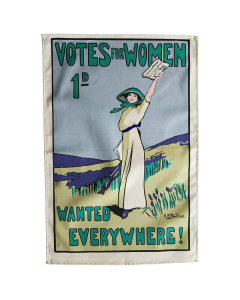 Votes for Women Wanted tea towel