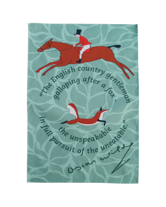 Fox hunting Oscar Wilde tea towel