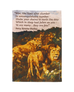 Percy Bysshe Shelley Lions tea towel