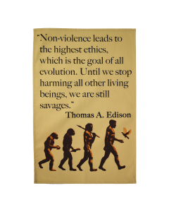Thomas Edison Animal Rights tea towel
