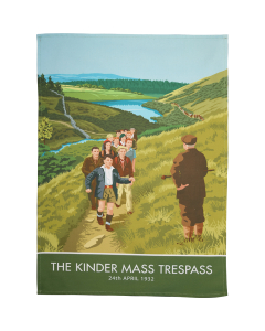 Kinder Trespass tea towel