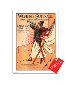 Women's Suffrage Bugler Girl poster