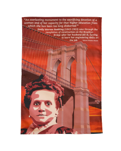Emily Roebling & the Brooklyn Bridge tea towel