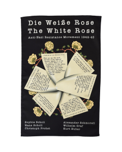 White Rose (Weiße Rose) tea towel
