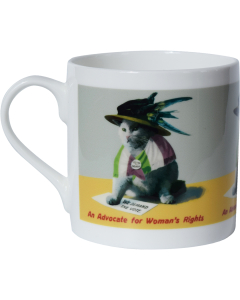 Suffragette Cat bone china mug