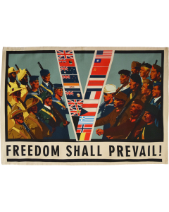 World War II Allied Victory tea towel