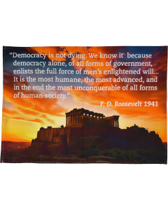 Roosevelt on Democracy tea towel