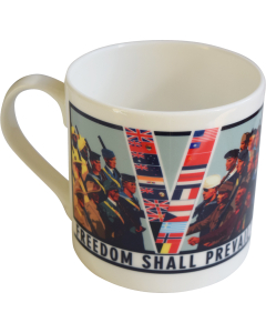World War II Allied Victory bone china mug