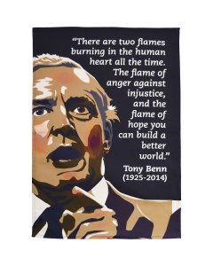 Tony Benn - Anger & Hope tea towel