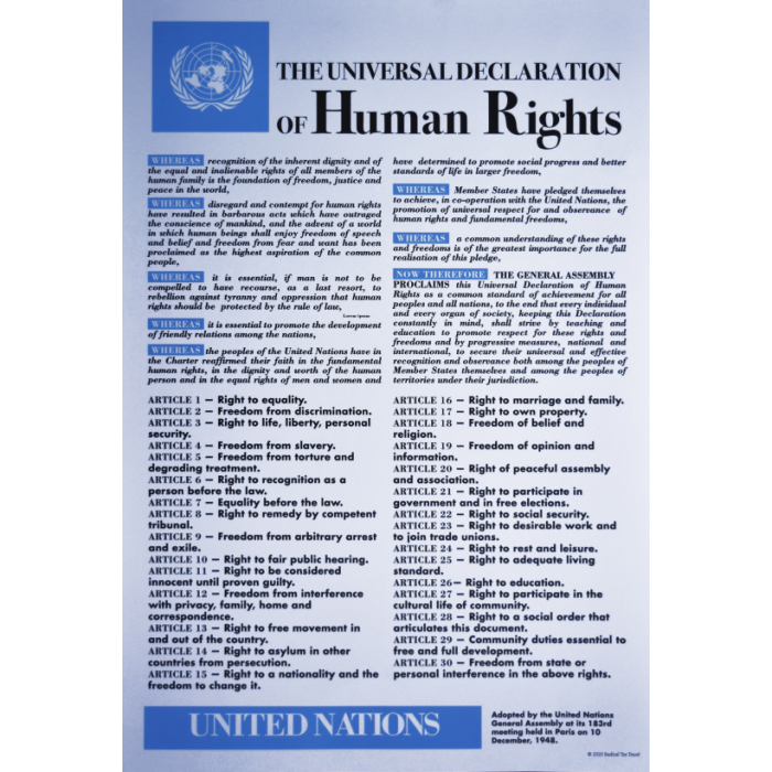 Rights Declarations Universal Declaration Of Human Rights Printable