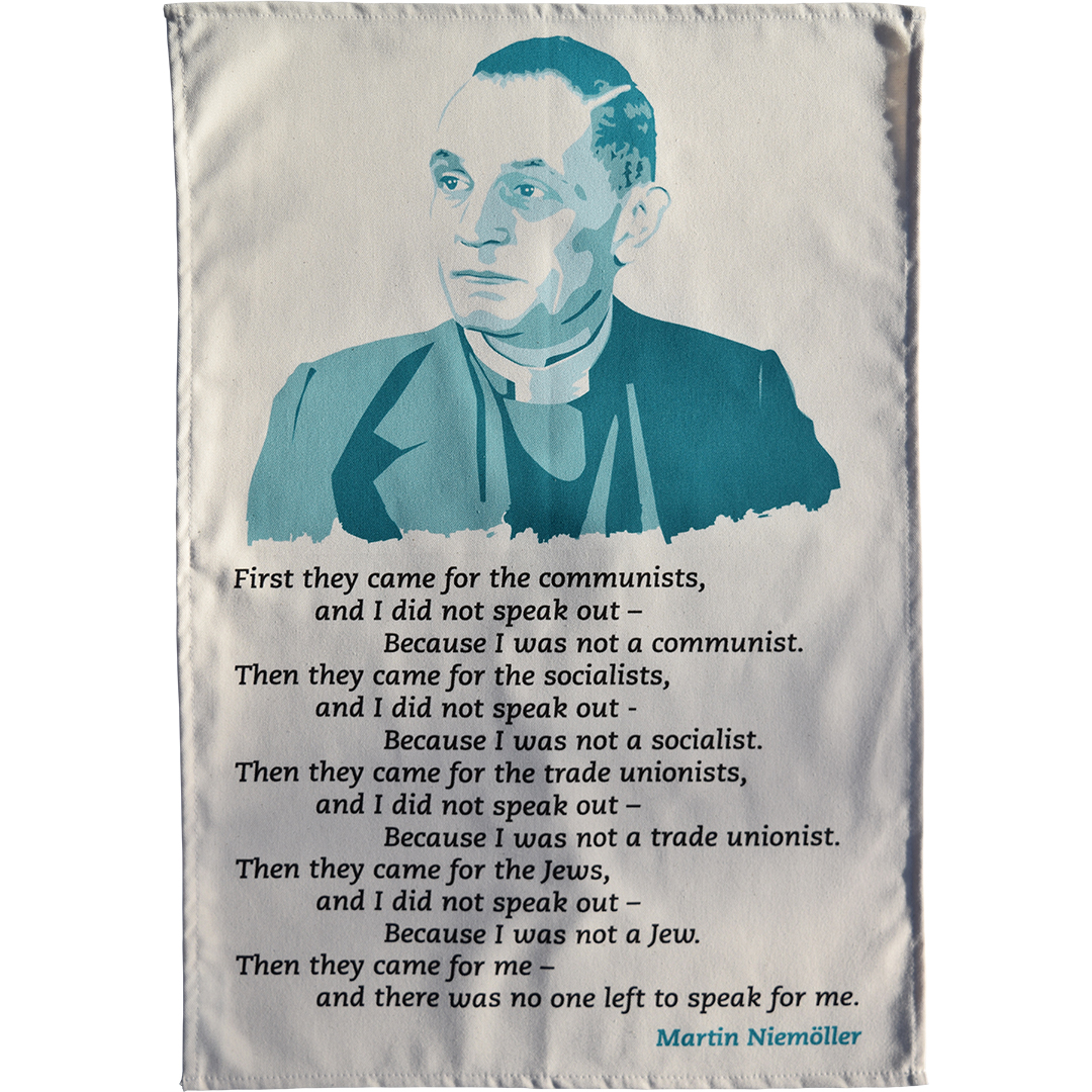 Martin Niemoller tea towel
