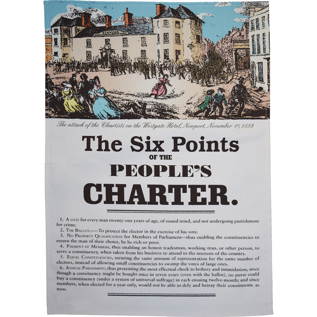 Image of a People's Charter tea towel