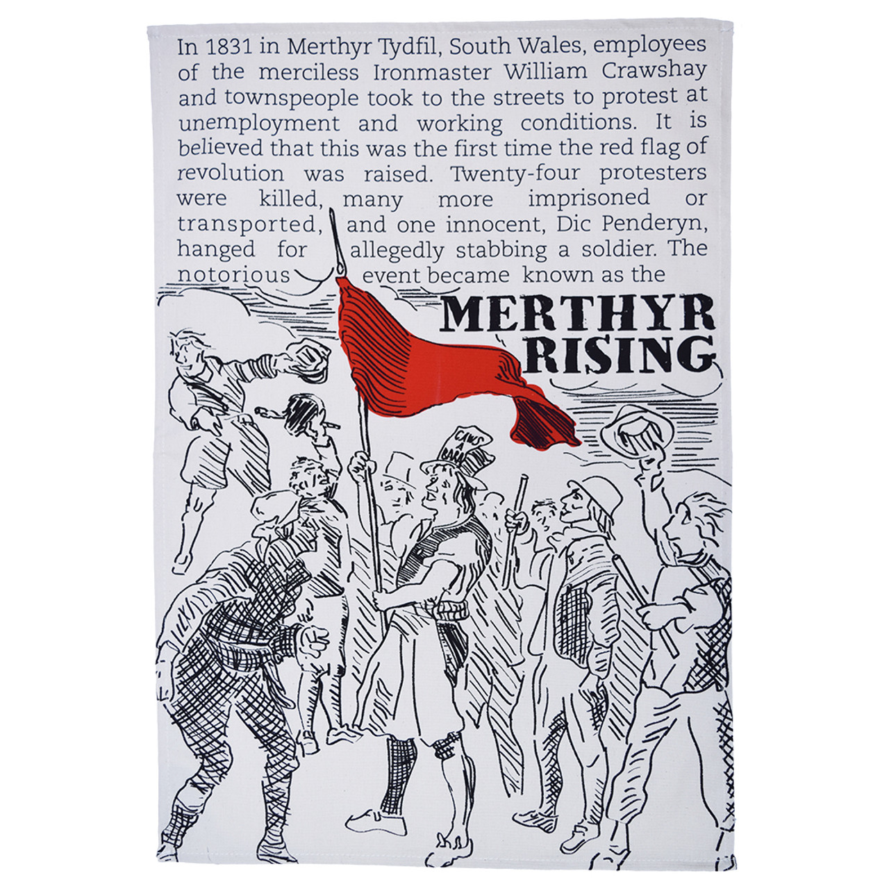 Merthyr Rising tea towel Merthyr Rising tea towel