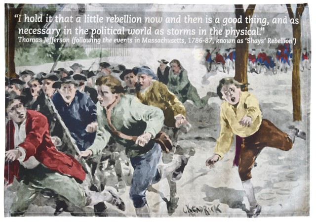 Shays' Rebellion tea towel