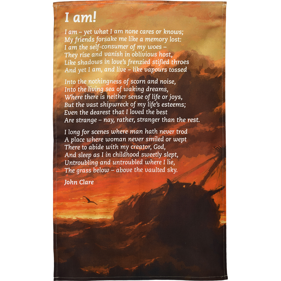 John Clare tea towel