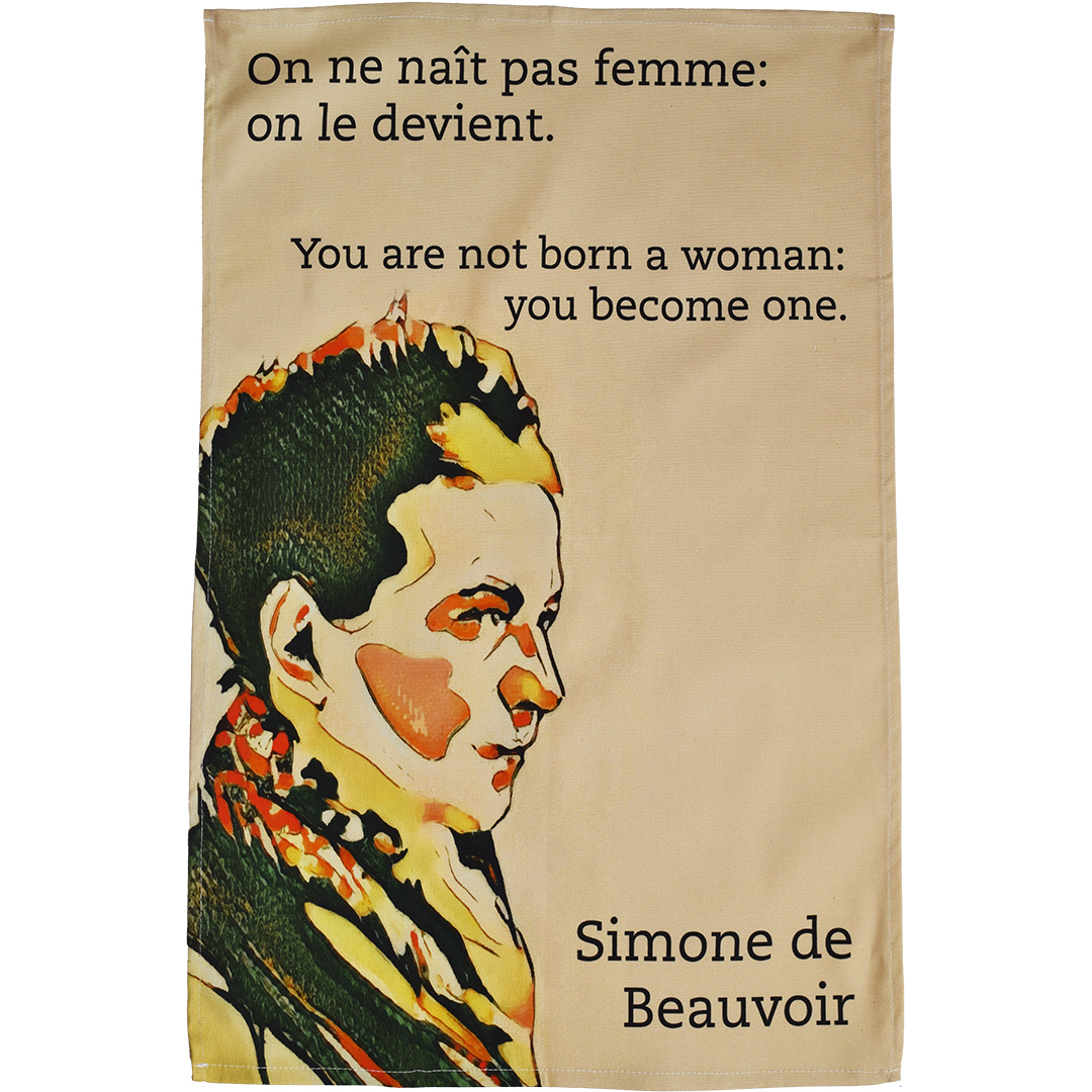 Simone de Beauvoir tea towel Simone de Beauvoir tea towel
