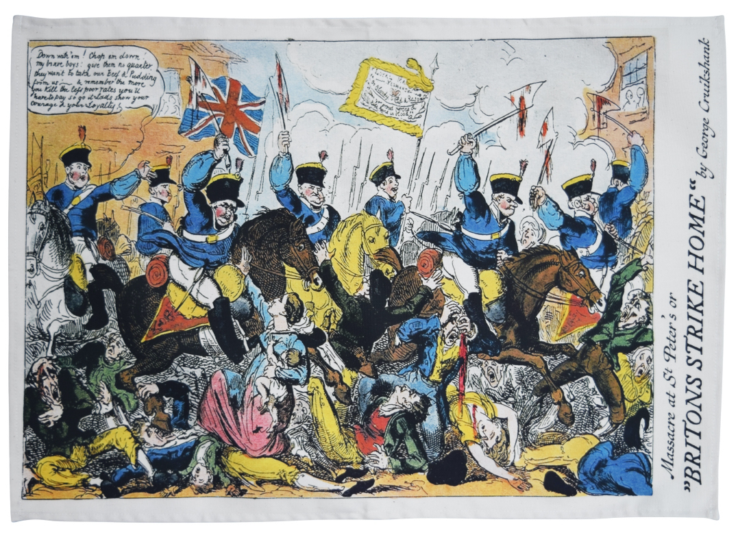Image of a Peterloo Massacre tea towel
