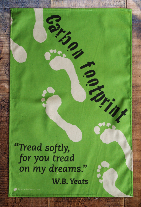 Carbon Footprint Tea Towel Carbon Footprint Tea Towel