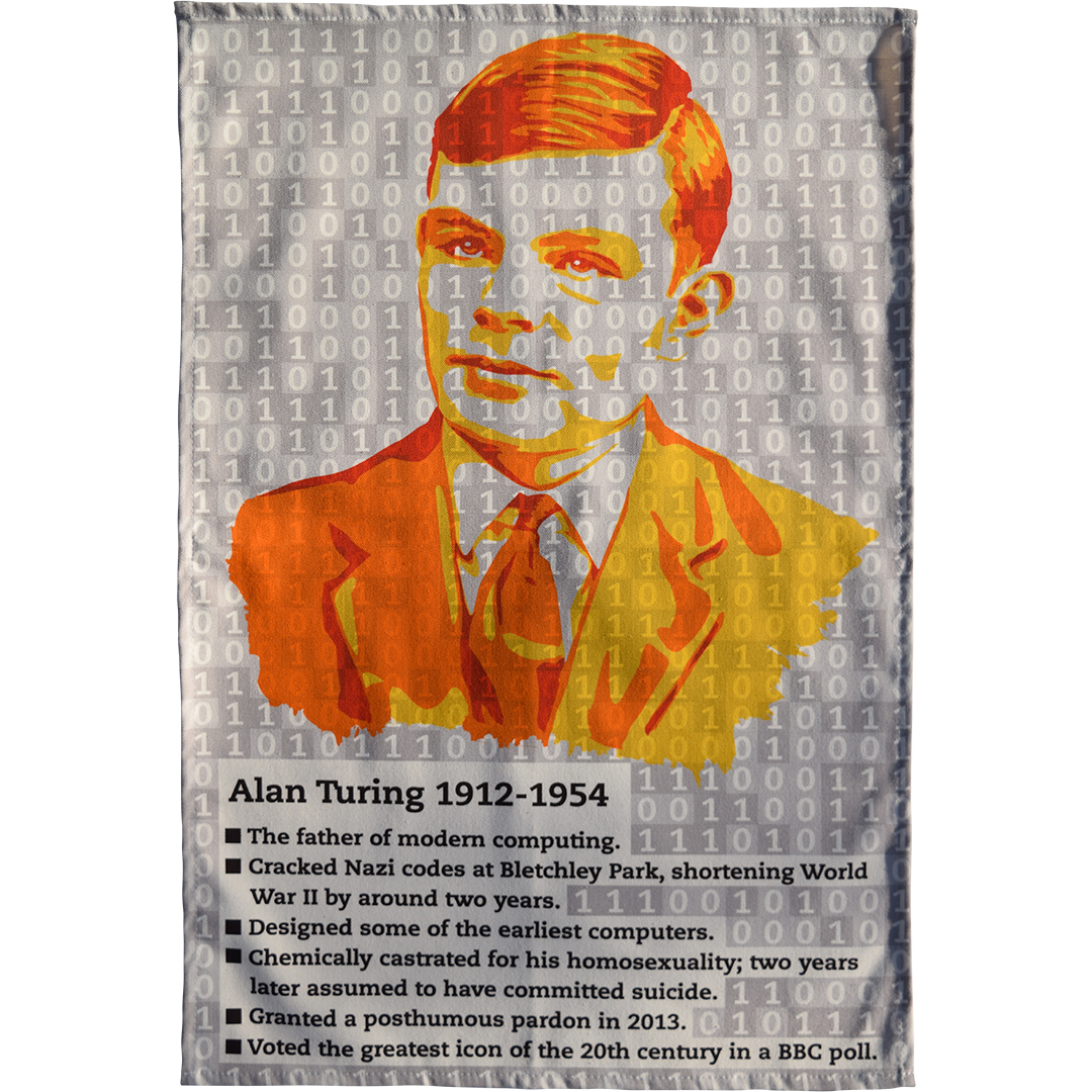 Alan Turing tea towel