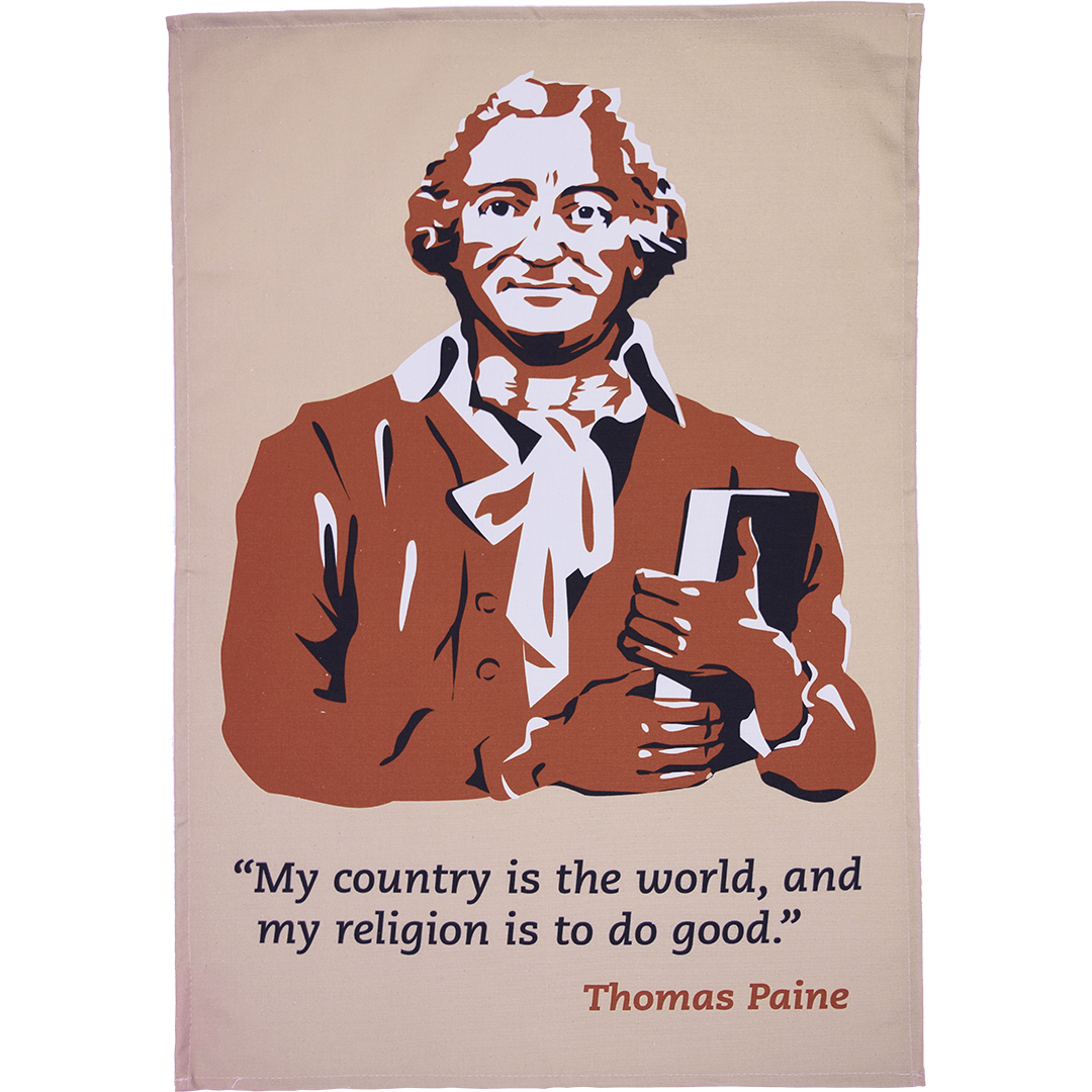 Image of a Thomas Paine tea towel