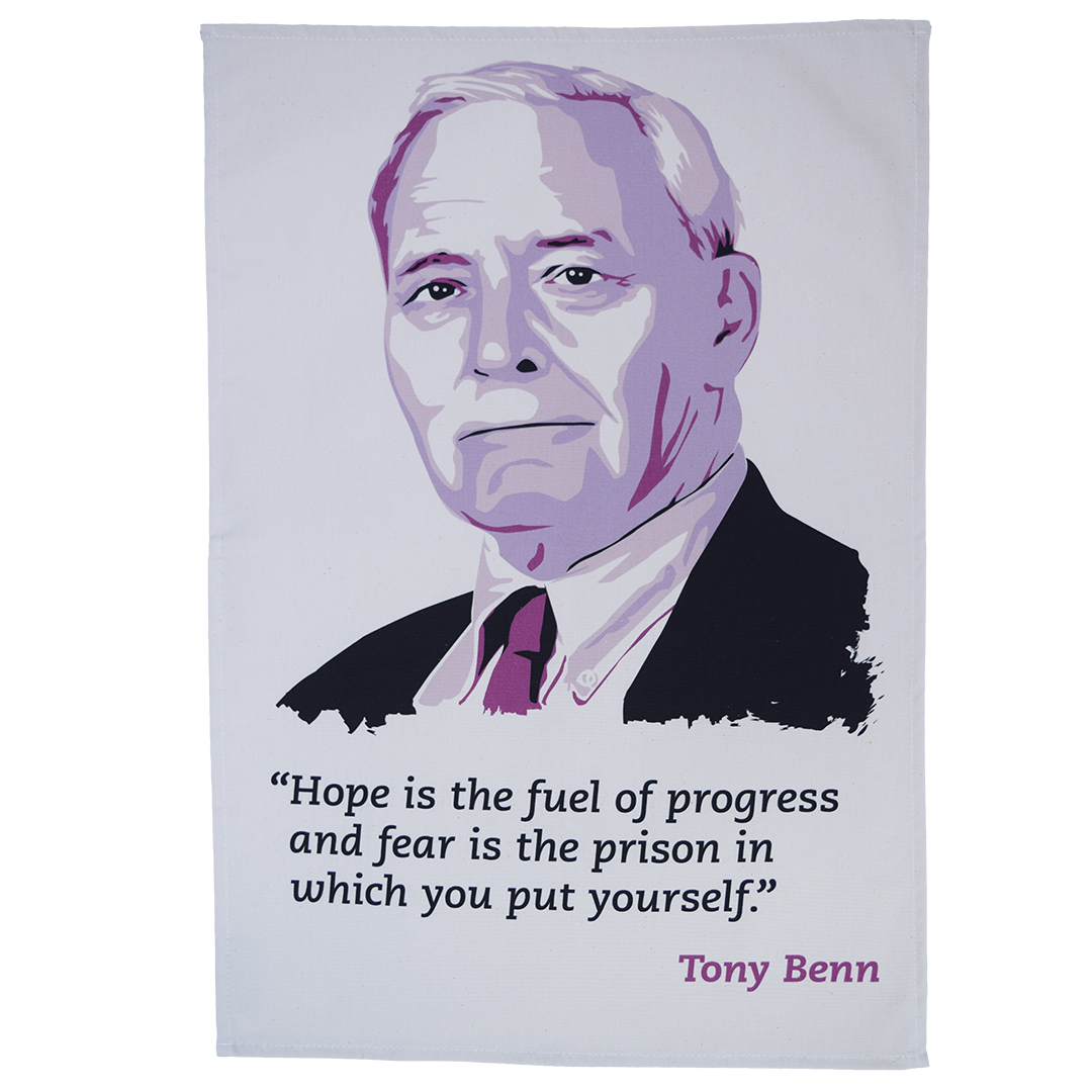 Image of a Tony Benn tea towel