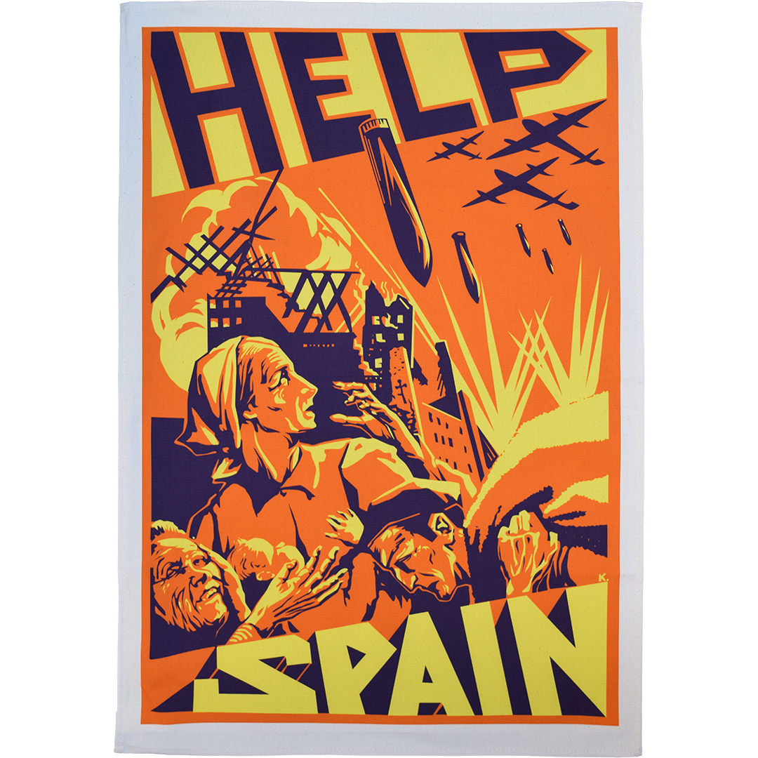Image of a Help Spain tea towel