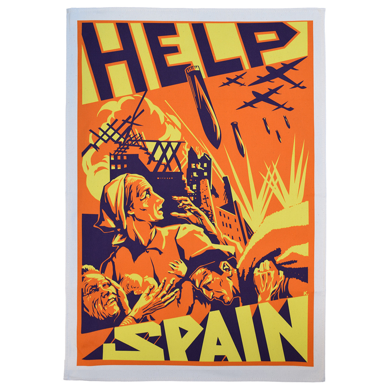 Help Spain! Spanish Civil War tea towel