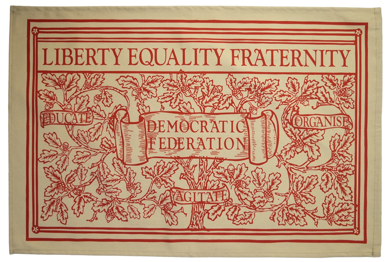 William Morris Liberty Equality Fraternity tea towel