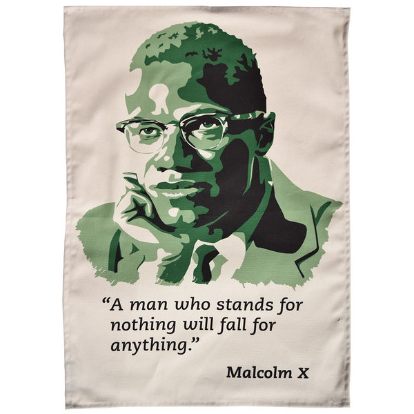 Malcolm X tea towel