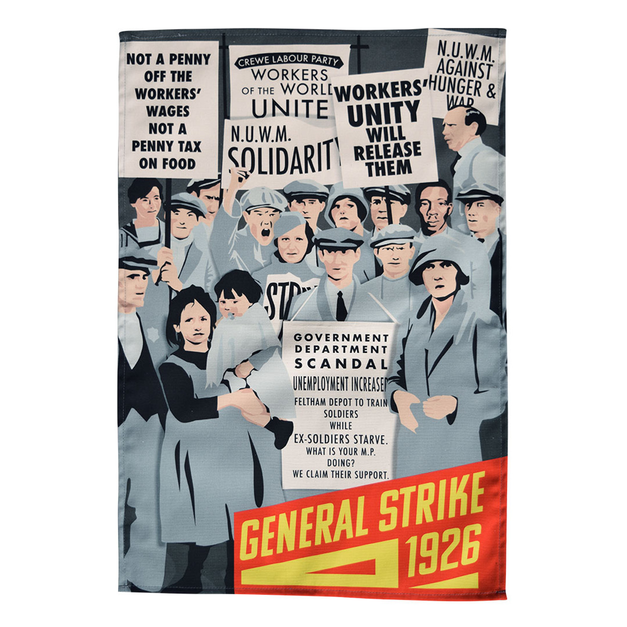 General Strike tea towel