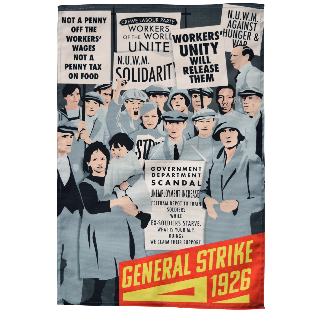 General Strike tea towel