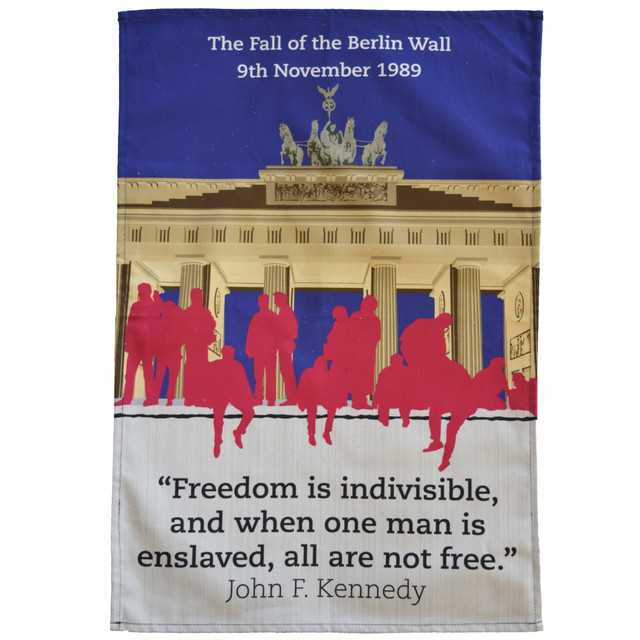 Fall of Berlin Wall tea towel