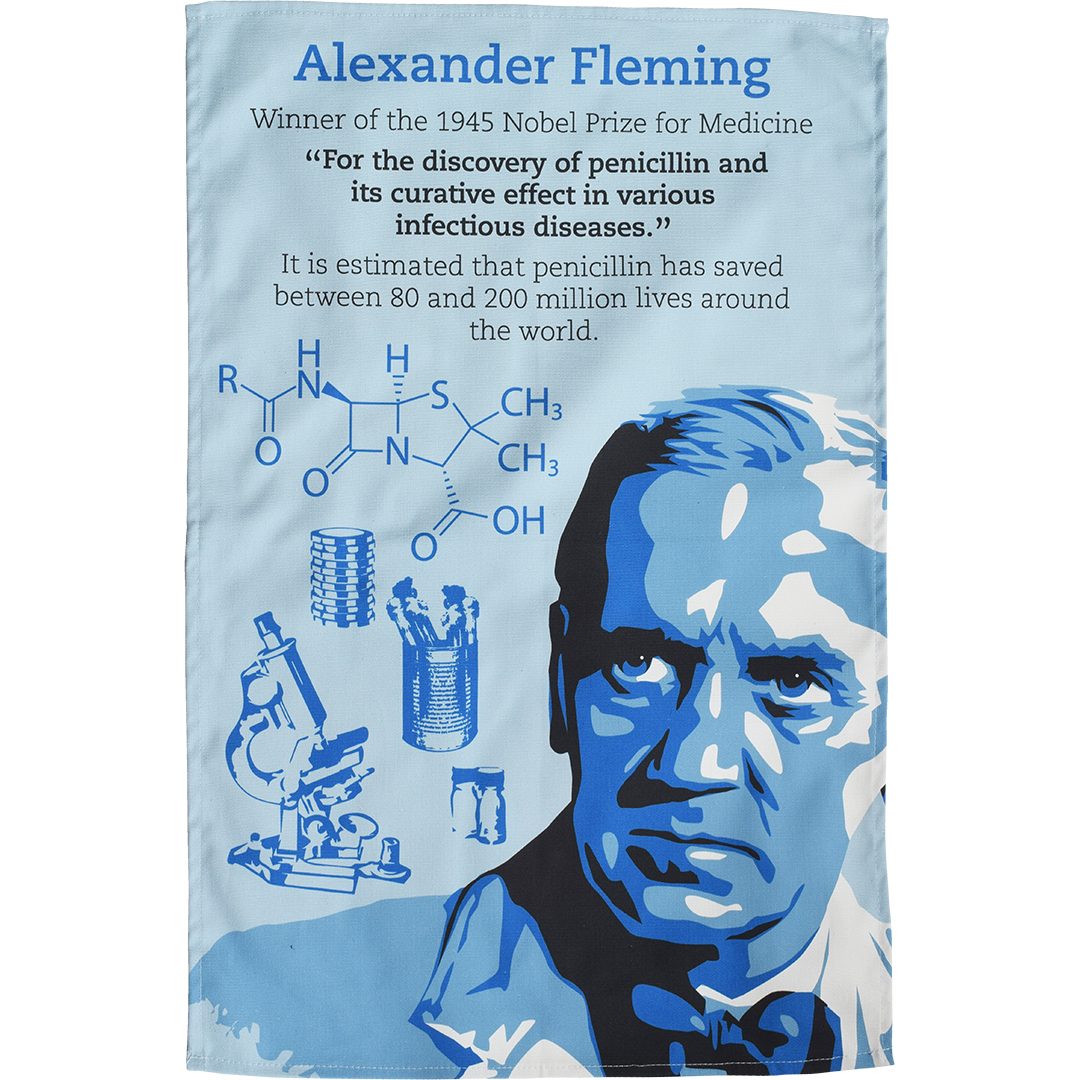 Alexander Fleming tea towel