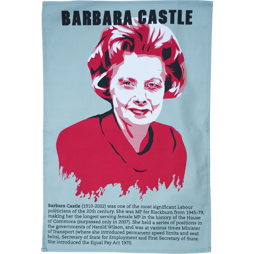 Barbara Castle tea towel