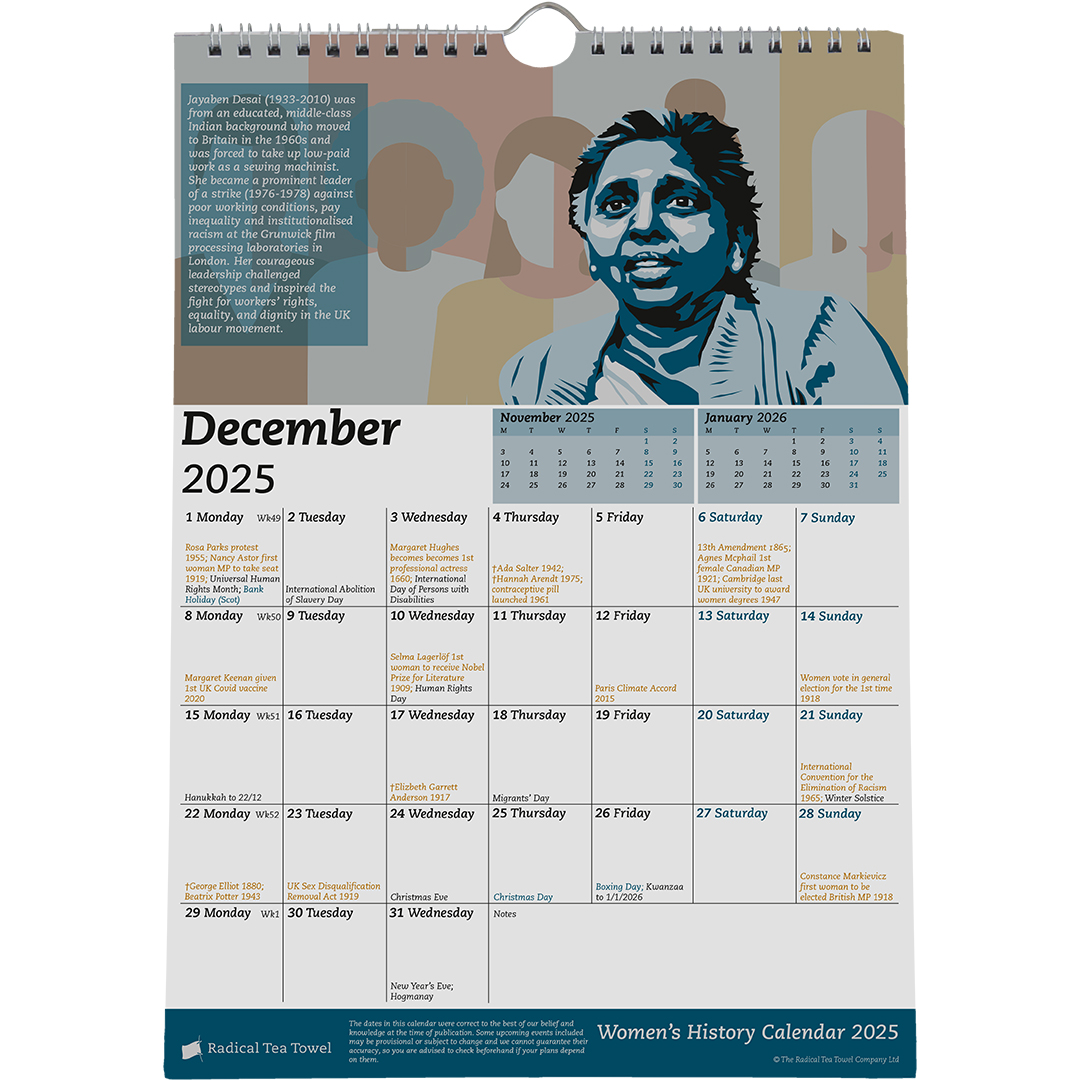 Women's History Calendar 2025