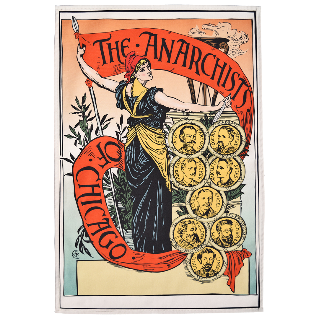 Anarchists of Chicago tea towel