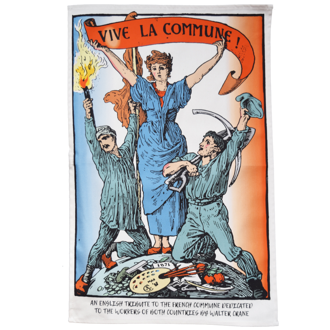 Image of a Paris Commune tea towel