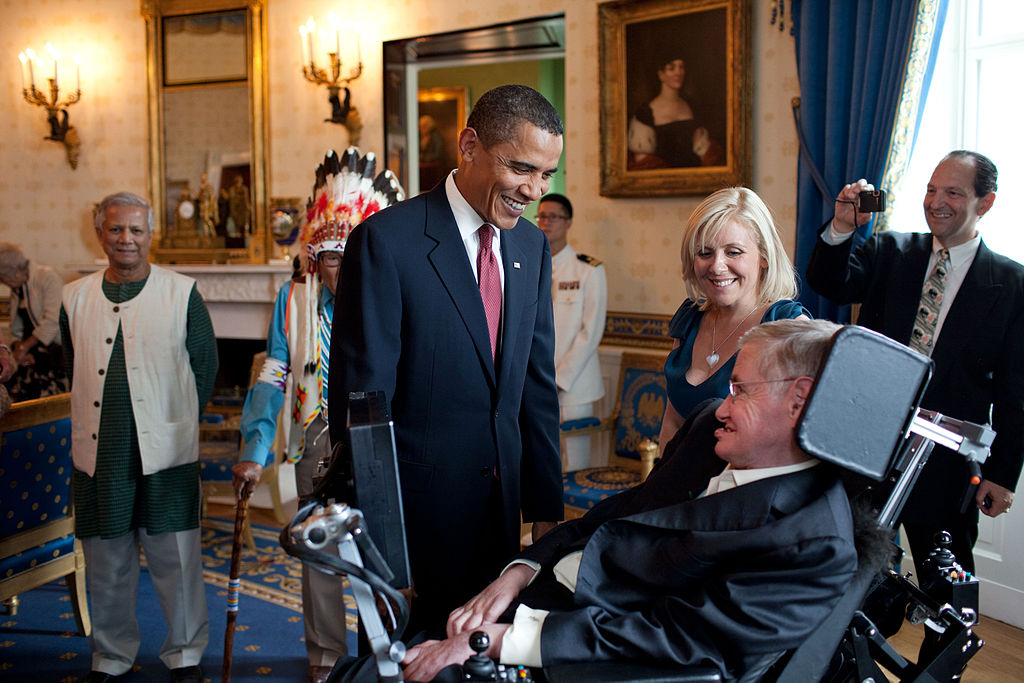 Stephen Hawking and Barack Obama