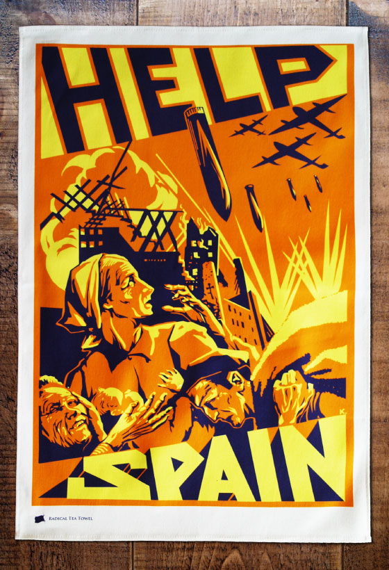 Spanish Civil War tea towel