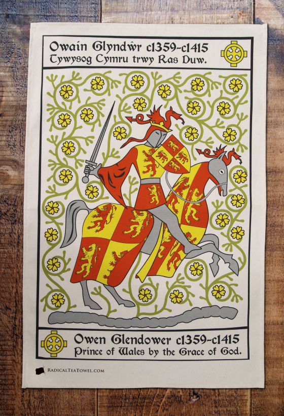 Owain Glyndwr Wales Tea Towel