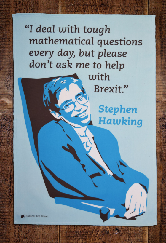 Stephen Hawking Brexit Tea Towel