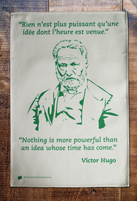 Victor Hugo tea towel
